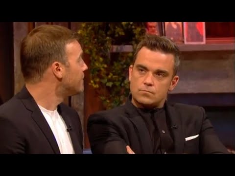 Robbie Williams & Gary Barlow on Paul O'Grady Live and baby pigs! 2010
