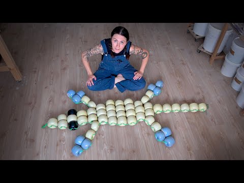 I made a giant bead lizard out of clay