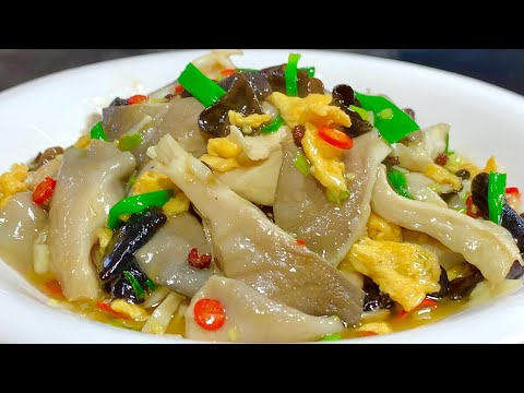 這絕對是平菇炒雞蛋最好吃的做法，鮮嫩入味，我家天天吃都不膩【阿朝哥美食 】#平菇炒雞蛋 #家常菜 #快手菜 #簡單易做 #鮮嫩美味