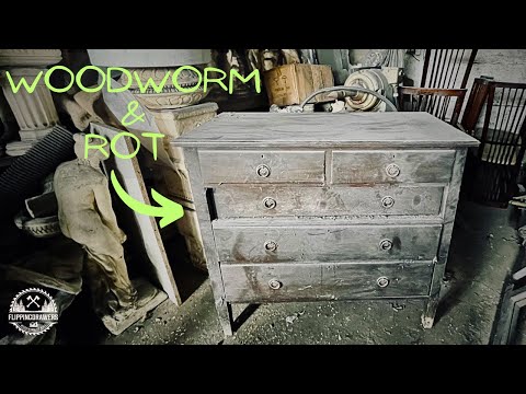 The Most DAMAGED and ROTTEN Dresser I've ever seen! Can I restore it?