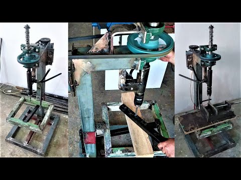 How to make a real drill press! Benchtop drill machine making
