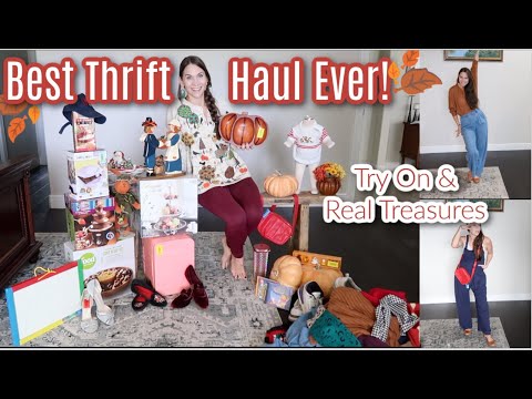 Best Thrift Haul Ever! Try On & Some True Treasures! Thrifted Finds That Will Make You Gasp!