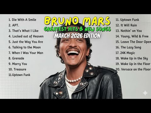 Bruno Mars Greatest Hits & New Songs March 2026 - The Romantic Tour Setlist