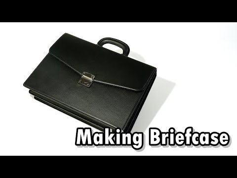 87 [Leather Craft] Making Leather briefcase / [가죽공예] 서류가방 만들기 / Free Pattern