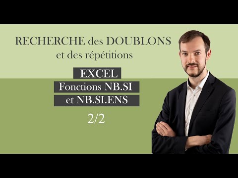 Excel - Rechercher #doublons #répétitions dans #fichier. #Fonction NB.SI.ENS, comparaison avec NB.SI
