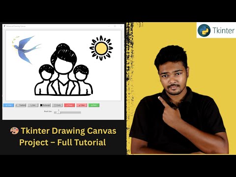 🎨 Tkinter GUI Drawing Canvas Project – Full Tutorial (Step-by-Step Guide)