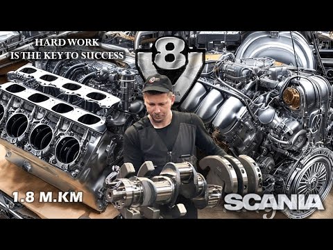 FULL ASSEMBLY OF 16-L ENGINE AFTER 1.8 M.KM. SCANIA DC16. REPAIR COST IN 2025