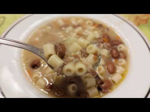 Pasta E Fagoli, with pancetta. A classic, rustic italian dish