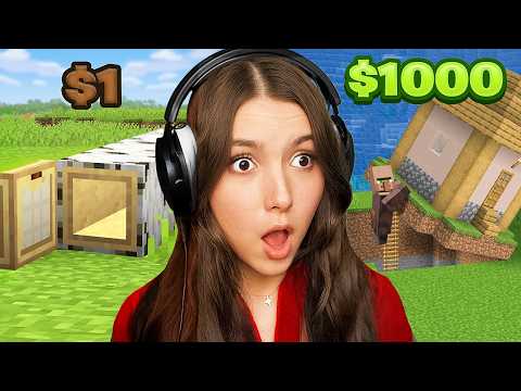 $1 vs $1000 Secret Bases in Minecraft