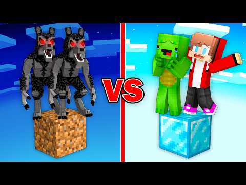 Werewolf POOR vs Mikey and JJ RICH Skyblock Survival Battle in Minecraft ! (Maizen)