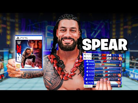 Hitting A SPEAR With Roman Reigns In EVERY WWE Game!