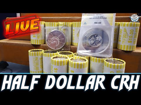 Half Dollar Coin Roll Hunting LIVE!