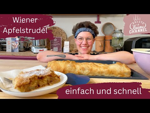 Apfelstrudel Rezept einfach und schnell // Original Wiener Apfelstrudel handgezogen