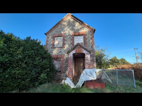 Creepy isolated and deserted house.