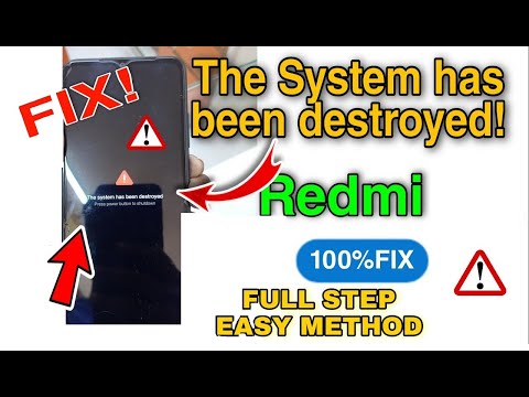 Xiaomi Redmi Bootloop Error Fix  System Has Been Destroyed  Easy Step-by-Step Guide