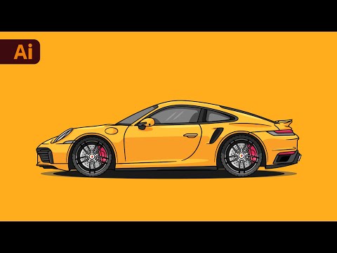 How to Create a Flat Vector Car in Adobe Illustrator in 2024!