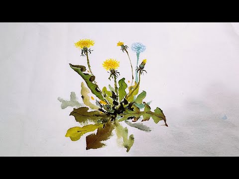 Fabric Art | Painting Dandelion 민들레 그리기 | 옥신각신 할미공작소