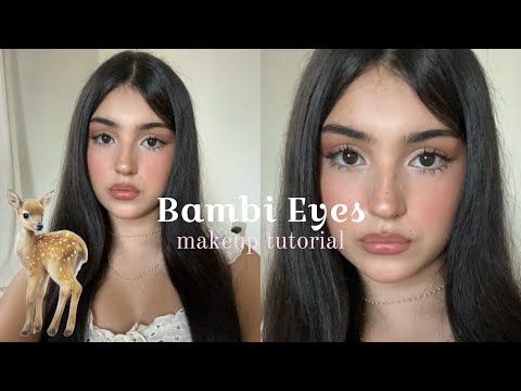 Bambi eyes makeup tutorial🦌explained in detail