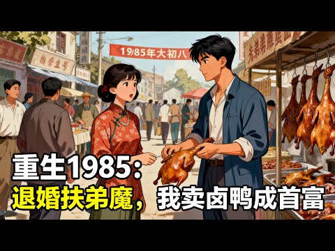 《重生1985：退婚扶弟魔，我賣滷鴨成首富》重生大年初八，扶弟魔未婚妻逼我賣地給小舅子買收音機，我當場撕婚書擺攤賣滷鴨，靠前世記憶在改革浪潮裏從萬元戶捲成世界富#漫畫解說#玄幻#爽文#小說推薦#有聲書
