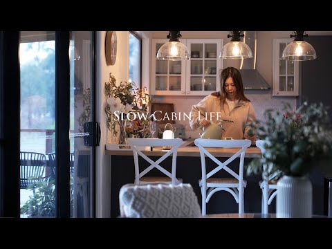 Slow 5AM Routine in a Cozy Countryside Cabin [ Cooking Comfort Food | Relaxing by the fire ]