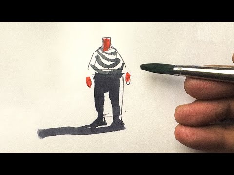 Crazy Figure Drawing Tricks That Will Blow Your Mind ~ Watercolor Tutorial for Beginners 