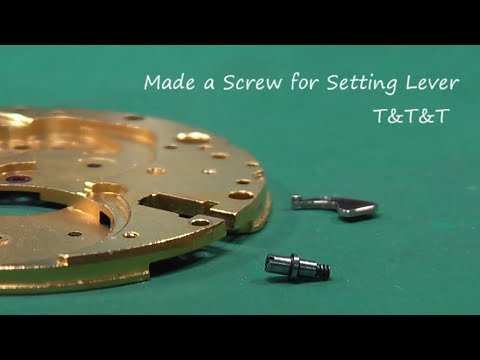 Screw for setting lever  オシドリネジ作成