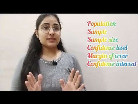 Population, Sample, Sample size, Confidence level, Margin of error, Confidence Interval | Statistics