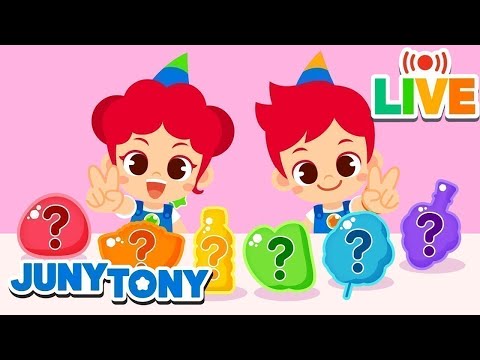 🔴JunyTony LIVE | Colorful Rainbow Desserts | Let's Eat the Rainbow! | Kids Songs | JunyTony