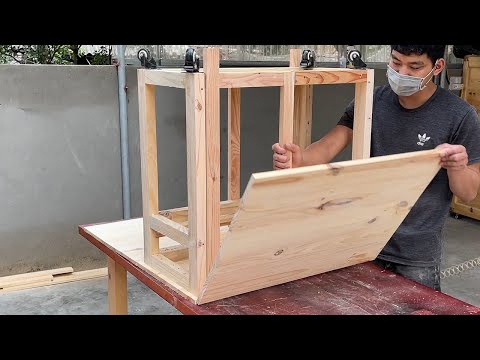 Woodworking Projects Are Extremely Smart // Unique Folding Dining Table Design For Your Small Space