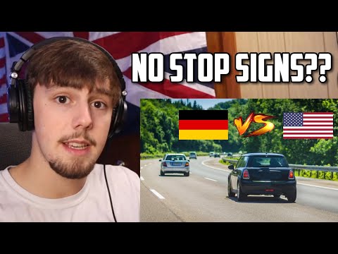 American Reacts to "Driving: Germany vs. USA"