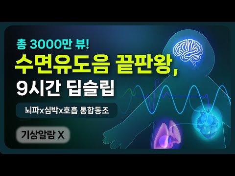 🧠x🫀x🫁💤 이런 걸로 잠이 온... 수면단계별 뇌파-심박-호흡 통합동조 9시간 수면 사운드 - 오픈루프 90분 수면사이클 버전 & 기상알람 없음 [임상 논문 5편 기반]