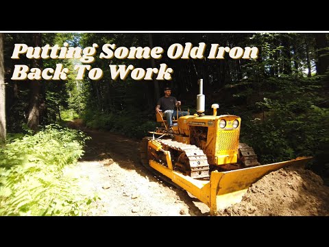 Grading a Mountain Road and Drainage with an Antique Bulldozer | International TD340 Dozer