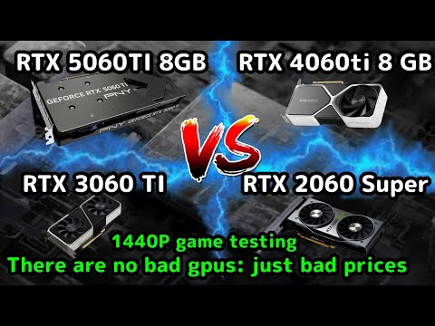 Comparing the RTX 5060 TI 8 GB to older 60 class cards! The 5060ti 8 GB scales well actually!