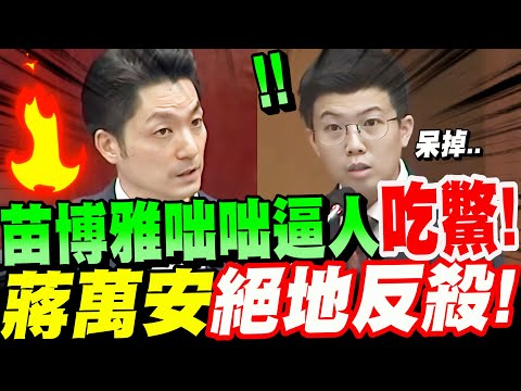 【字幕】蔣萬安不是吃素的！苗博雅質詢咄咄逼人吃鱉了！蔣萬安絕地反殺！川普關稅因應方案～台北市議會質詢