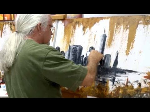 Metropolis urban abstract art quick view: How I painted it!