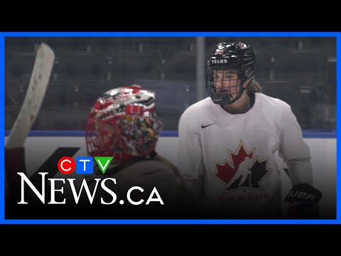 Canadian women's hockey team facing Americans in Edmonton