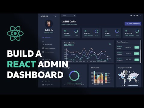 Build a COMPLETE React Admin Dashboard App | React, Material UI, Data Grid, Light & Dark Mode