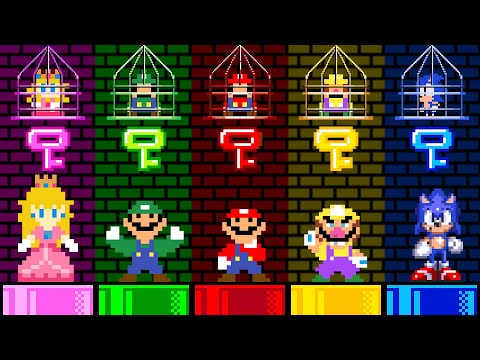 Super Mario Bros. But Don't Choose The Wrong Key To Rescue All Baby