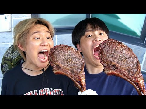 팔뚝만한 토마호크 고기 먹방