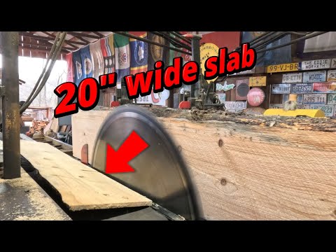 Sawing two white pine logs # 804