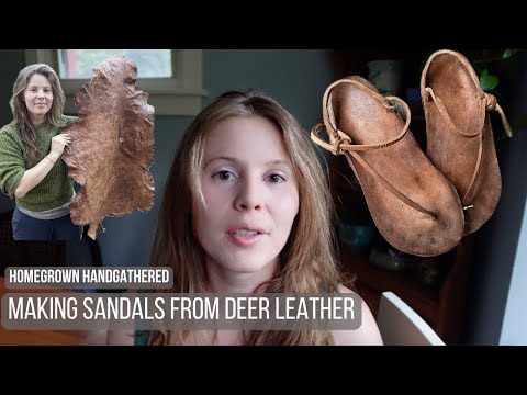 Making Sandals from Deer Leather