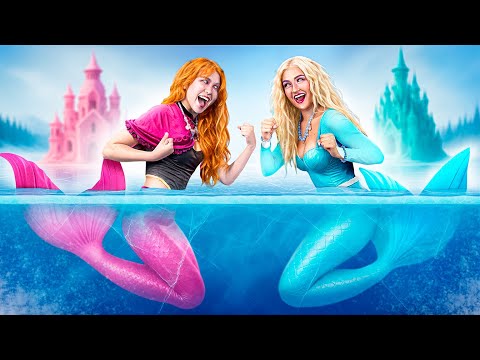 Van Frozen Elza en Anna Naar Mooie Zeemeerminnen!