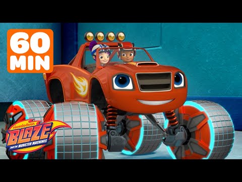 Blaze Uses MAGNET Power on his Wheels! 🧲 w/ AJ & Gabby | 60 Minutes | Blaze and the Monster Machines
