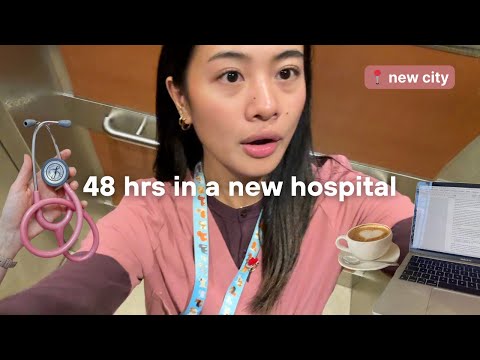 med school vlog 🩺| 48 hours in a new hospital + moving to a new city