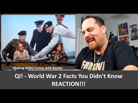 American Reacts to WW2 On QI! Interesting Facts You Didn't Know! REACTION