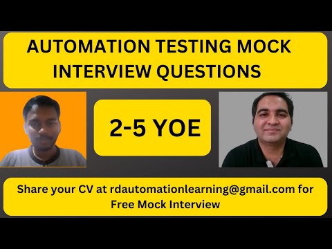 Testing Interview Questions | Automation Testing Interview | RD Automation Learning