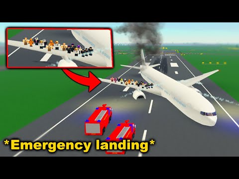I Had To Make An Emergency Landing With No Wheels.. (Roblox)