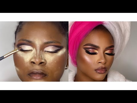 HOW TO DO SUNSET EYESHADOW (CUT CREASE WITH A CAT EYES AND SMOKEY EFFECT)