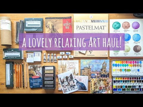Lovely Relaxing Jackson's & Amazon Art Haul! Roman Szmal, Schmincke Watercolours, Charcoals, Books +