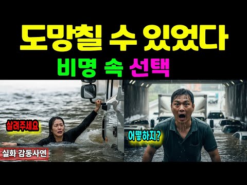 도망칠 수 있었던 그 순간, 그는 멈춰 섰다| 실화 재난 다큐| 침수 생존 가이드| 지하차도 경고| 한 사람의 선택| 실제 구조 이야기